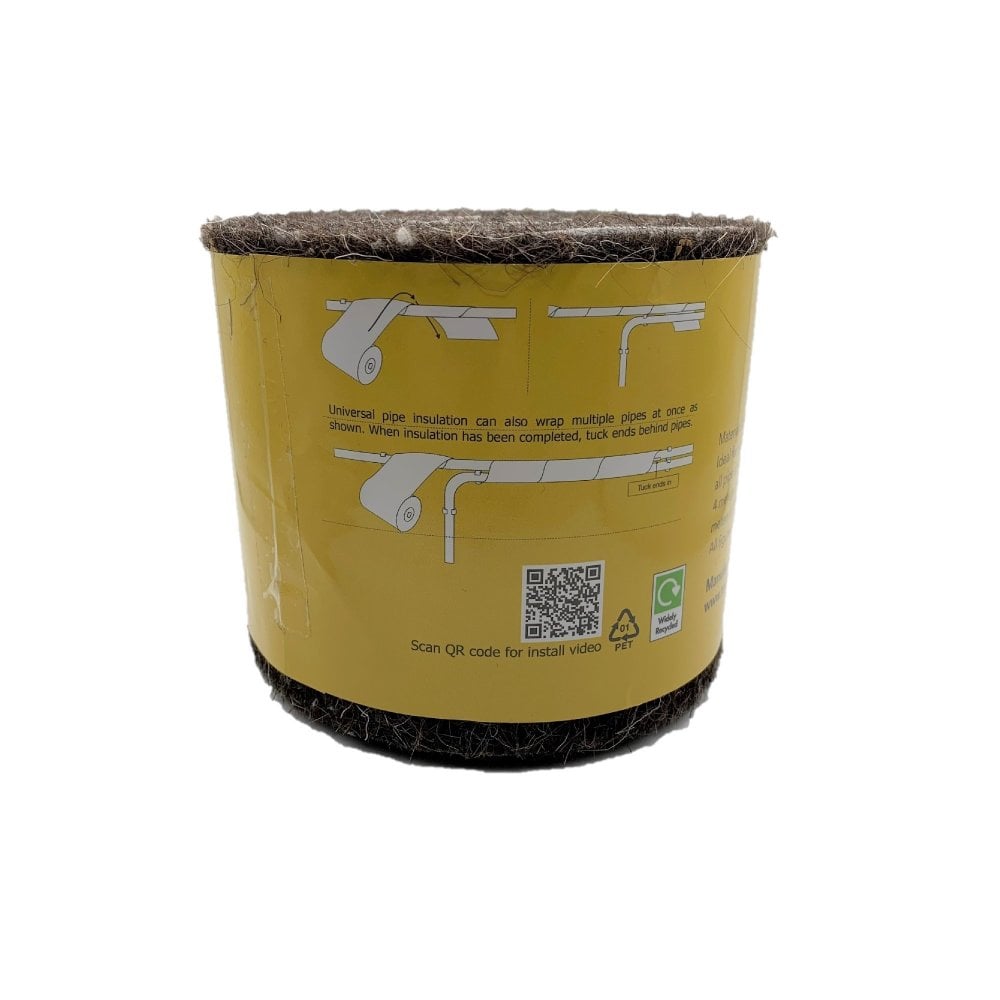 Topsleeve Pipe insulation universal wrap, 100mm x 7.2m roll plumbflex