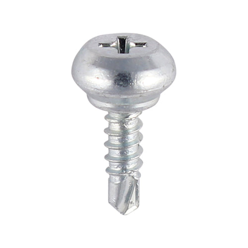 Timco Weather Bar Screws - Nipple Head - PH - Self-Tapping Thread - Self-Drilling Point - Zinc 4.0 x 13 - 1000 Pieces