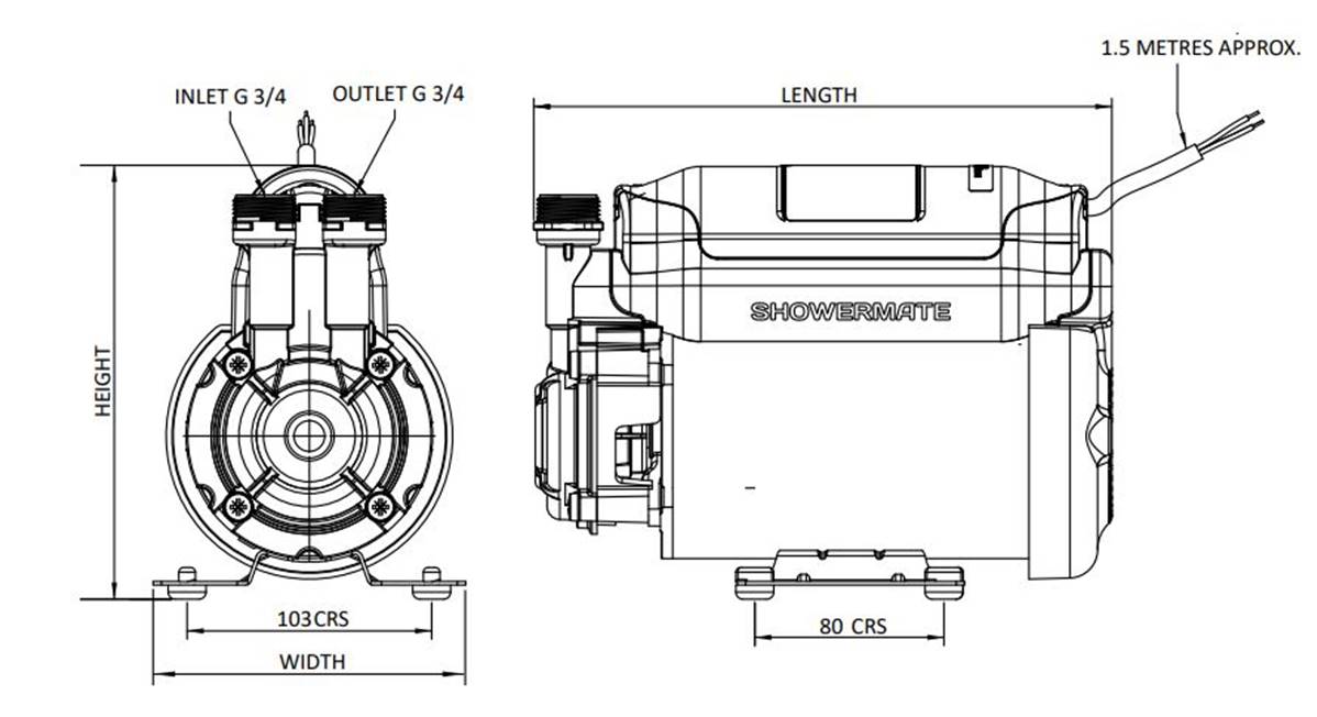 Stuart Turner Showermate S2.0 bar Single Shower Pump 47340