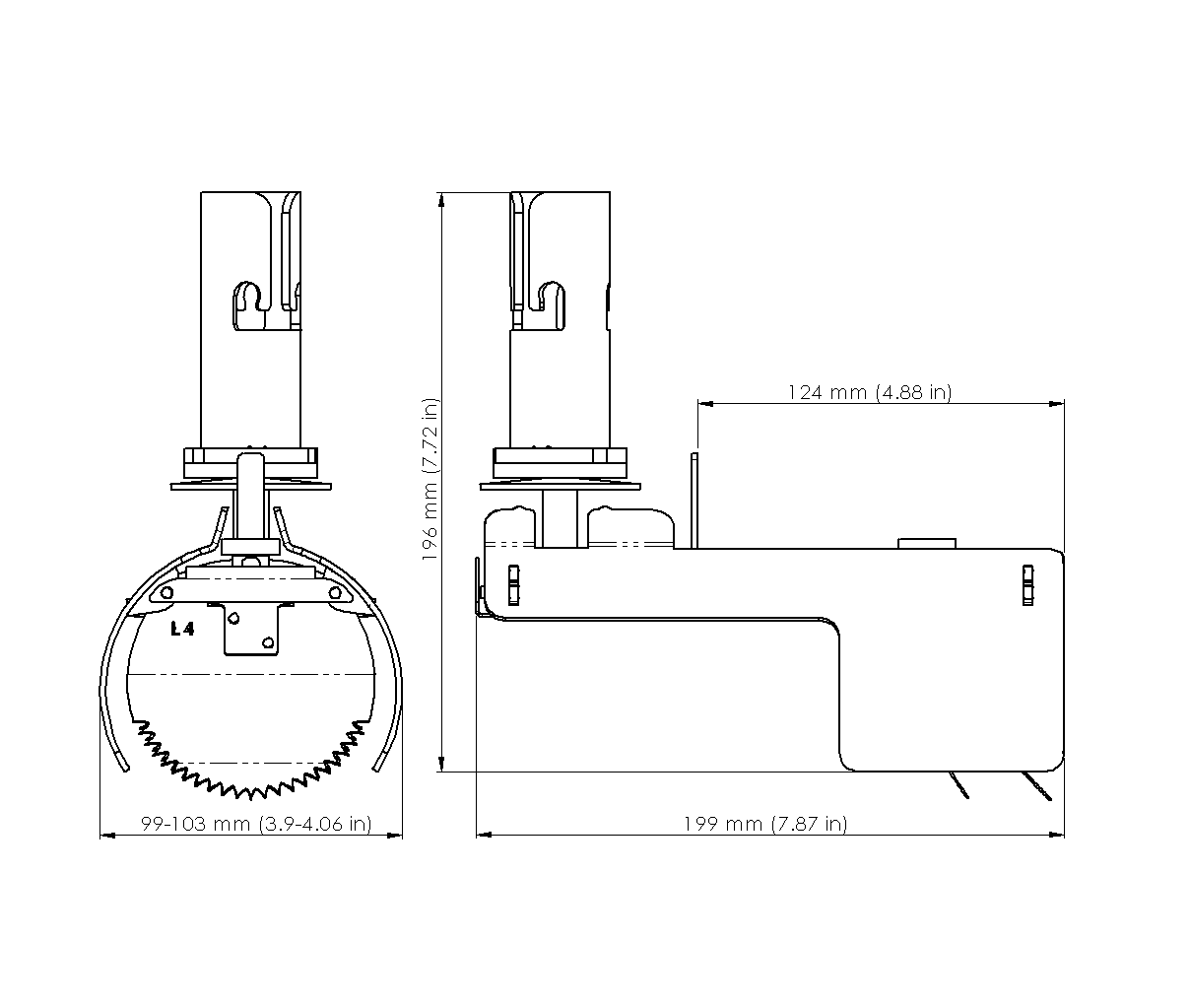 Nordisk TX11 twin flap Rat Blocker 4 inch / 100mm, RAT92016