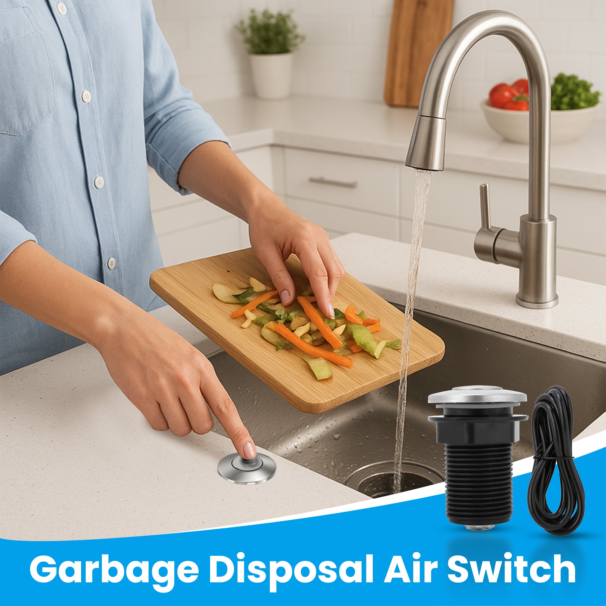 Air Switch Button and Bellow compatible with insinkerator and most major brands