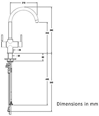 Insinkerator Roma 3N1 J Shape Instant Hot Water Tap Only Chrome 45153