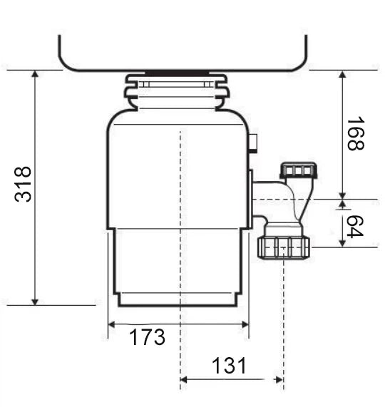 Insinkerator Model 56 Food Waste Disposal Unit with Air Switch 77970H