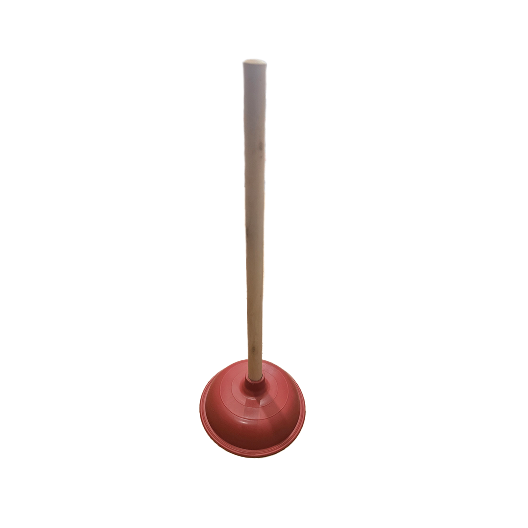 Plumbflex Heavy Duty Toilet Plunger With Wooden Handle