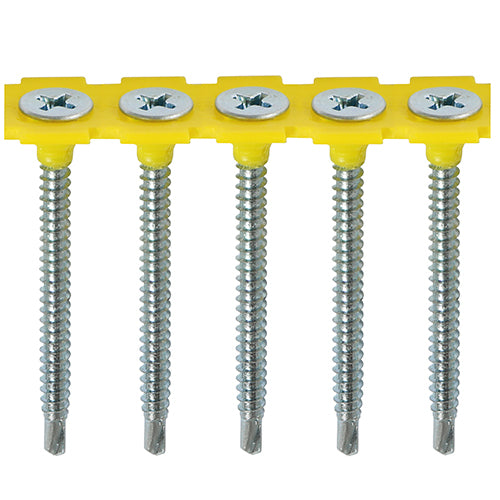 Timco Collated Drywall Metal Stud Plasterboard Screws - PH - Bugle - Fine Thread - Self Drilling - Zinc 3.5 x 40 - 1000 Pieces