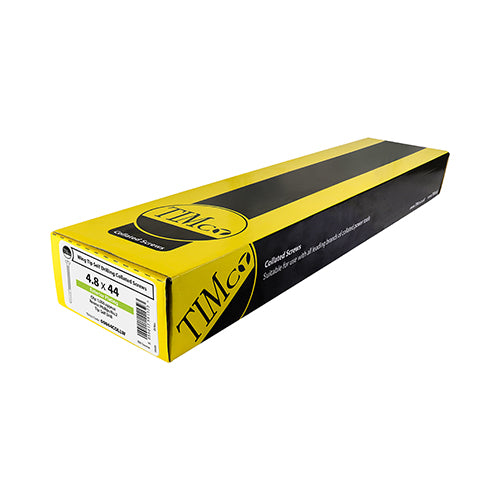 Timco Collated Timber to Light Section Screws - Countersunk - Wing-Tip - Self-Drilling - Exterior - Silver Organic 4.8 x 44 - 1000 Pieces