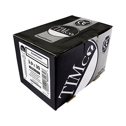 Timco Drywall Dense Board Screws - PH - Reduced Countersunk - High-Low Thread - Black 3.9 x 45 - 1000 Pieces