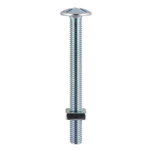 Timco Roofing Bolts with Square Nuts - Zinc M5 x 30 - 200 Pieces