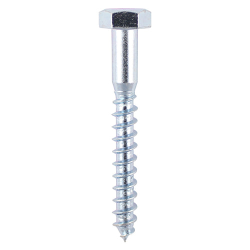 Timco Coach Screws - Hex - Zinc 6.0 x 50 - 10 Pieces
