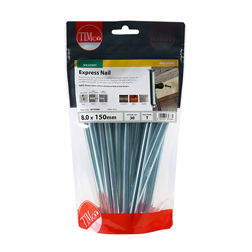 Timco Express Nails - Zinc 8.0 x 150 - 30 Pieces