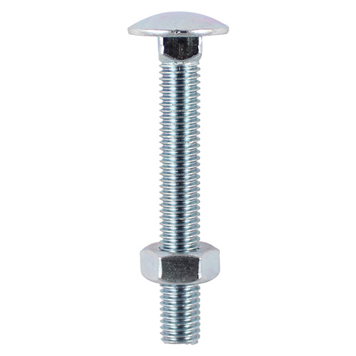 Timco Carriage Bolts & Hex Nuts - Zinc M12 x 75 - 18 Pieces