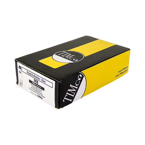 Timco Drop In Anchors - Zinc M12 - 50 Pieces
