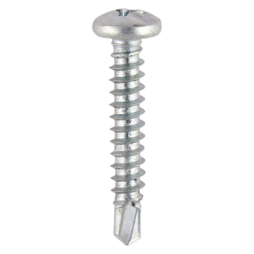 Timco Window Fabrication Screws - Pan - PH - Self-Tapping Thread - Self-Drilling Point - Zinc 4.2 x 13 - 1000 Pieces