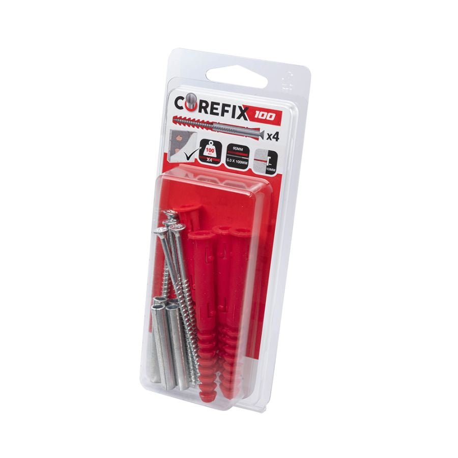 Corefix 100 CFX004 Dot & Dab Wall Fixing Solution 4 Pack, 100mm ...