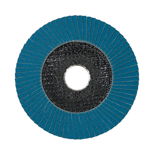 Timco Set of Flap Discs - Zirconium - Type 29 Conical - P120 Grit 115 x 22.23 - 10 Pieces