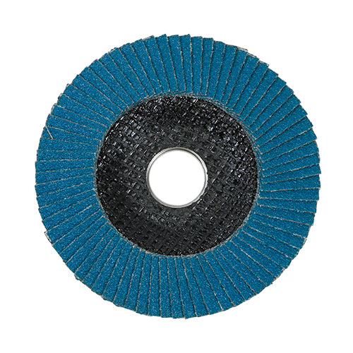 Timco Set of Flap Discs - Zirconium - Type 29 Conical - P60 Grit 115 x 22.23 - 10 Pieces