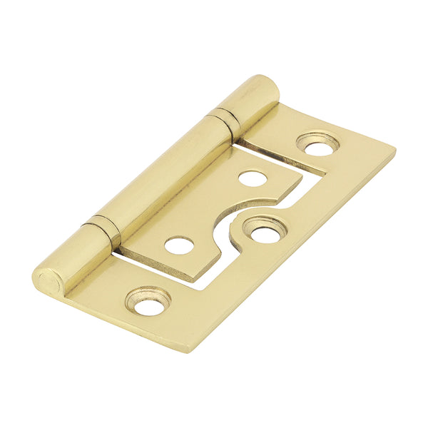 Timco Plain Bearing Flush Hinges - Solid Brass - Polished Brass 60 x 41