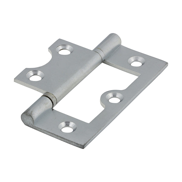 Timco Plain Bearing Flush Hinges - Solid Brass - Satin Chrome 60 x 41