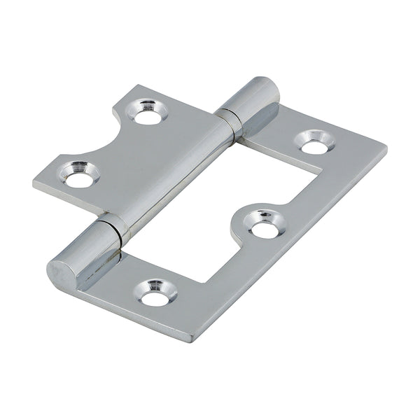 Timco Plain Bearing Flush Hinges - Solid Brass - Polished Chrome 60 x 41