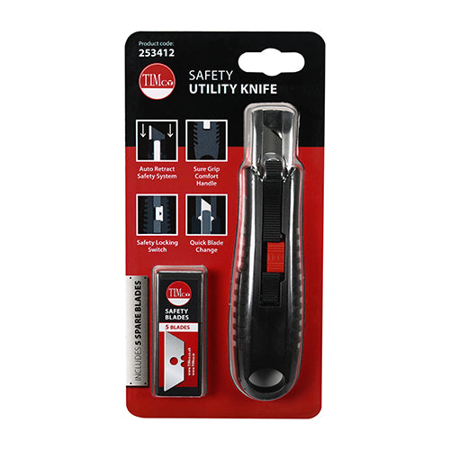 Timco Safety Utility Knife 60 x 19 x 0.6