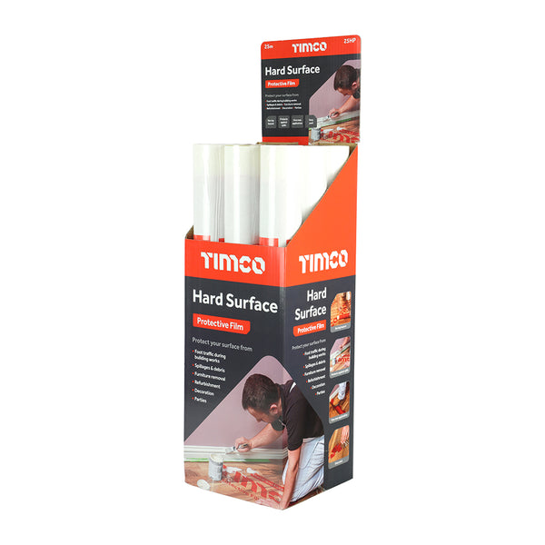 Timco Protective Film - For Hard Surfaces 25m x 0.6m