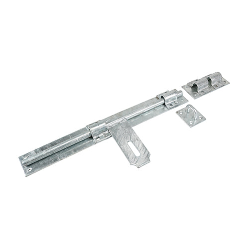 Timco Heavy Cross Pattern Door Bolt - Hot Dipped Galvanised 18"