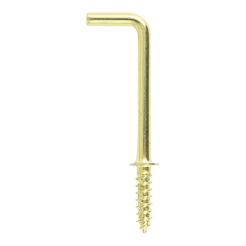 Timco Cup Hooks - Square - Electro Brass 38mm - 8 Pieces