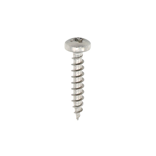 Timco Classic Multi-Purpose Screws - PZ - Pan Head - A2 Stainless Steel 4.0 x 20 - 200 Pieces