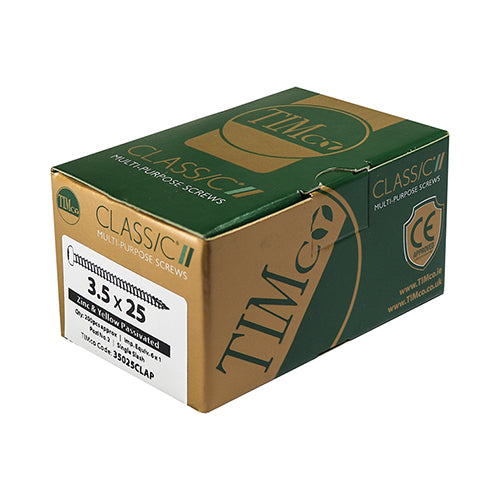 Timco Classic Multi-Purpose Screws - PZ - Pan Head - Yellow 4.0 x 30 - 200 Pieces