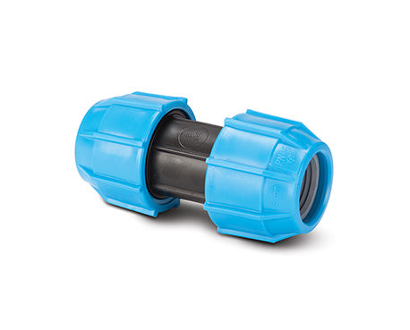 Polypipe Polyfast 32mm Straight Coupler Black/Blue PF40032