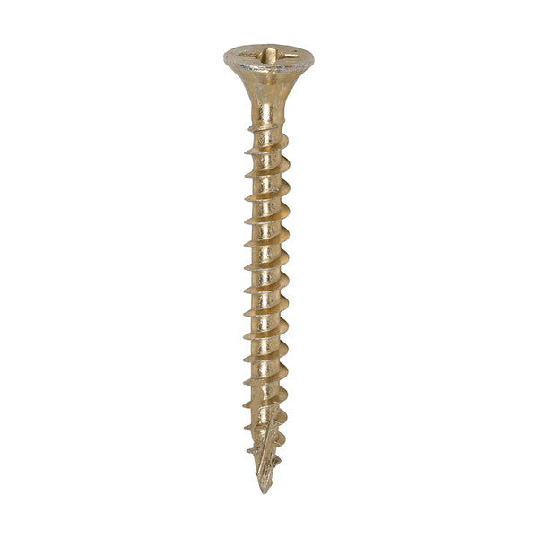 Timco C2 Strong-Fix Multi-Purpose Premium Screws - Industry Pack - PZ - Double Countersunk - Yellow 4.0 x 40 - 1000 Pieces