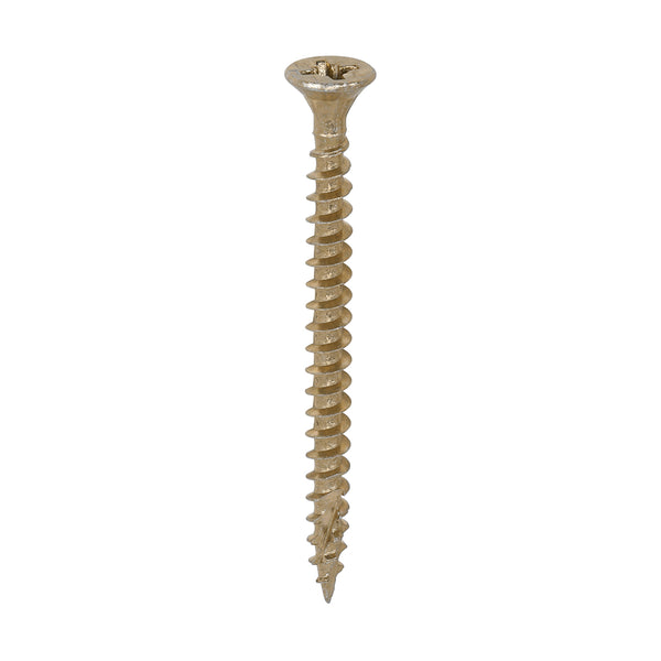 Timco C2 Strong-Fix Multi-Purpose Premium Screws - Industry Pack - PZ - Double Countersunk - Yellow 4.0 x 50 - 1000 Pieces