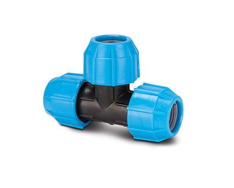 Polypipe Polyfast 20mm Equal Tee Black/Blue PF40220