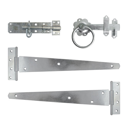 Timco Side Gate Kit - Ring Latch - Hot Dipped Galvanised 18"