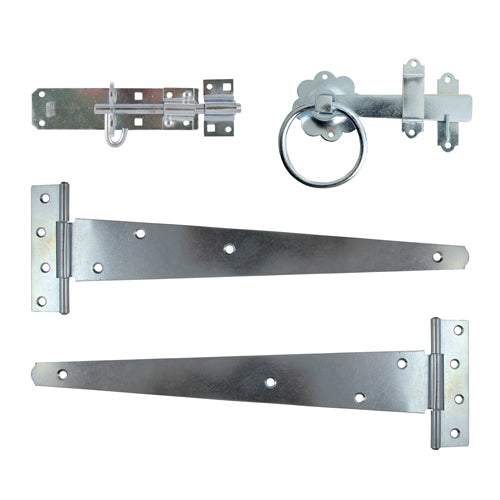 Timco Side Gate Kit - Ring Latch - Zinc 18"