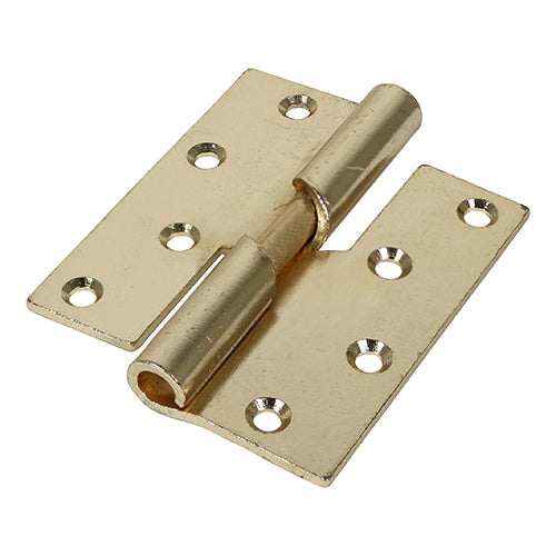 Timco Rising Butt Hinge (466) - Right Hand - Electro Brass 100 x 86