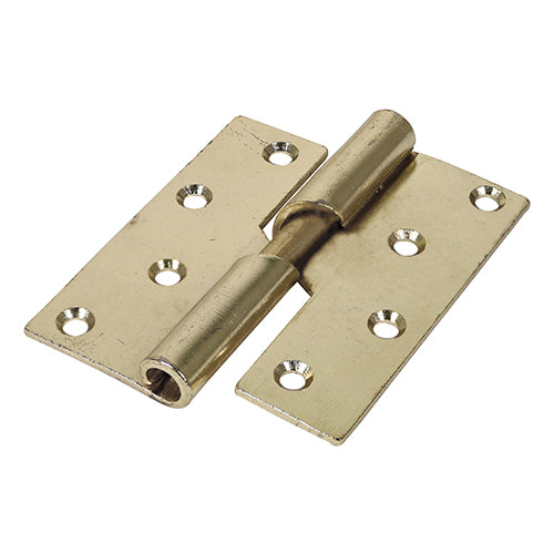 Timco Rising Butt Hinge (466) - Left Hand - Electro Brass 100 x 86