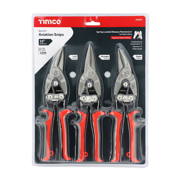 Timco Aviation Snips Set 3pcs - 3 Each