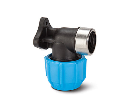 Polypipe Polyfast 25mm x 1/2inch BSP Plastic BIB Tap Wall Flange Black/Blue PF4832512