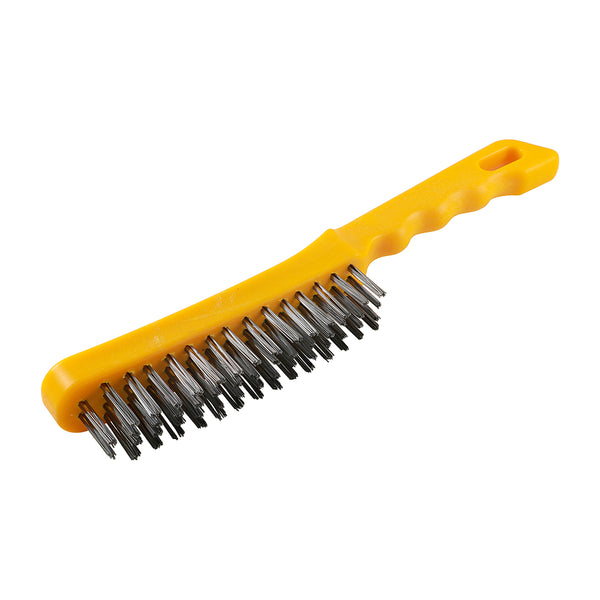 Timco Plastic Handle Scratch Brush - Steel 4 Rows