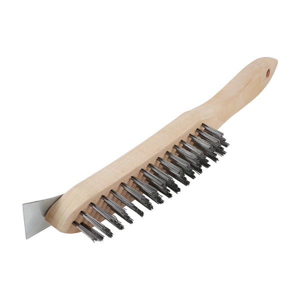 Timco Scratch Brush with Scraper - Stainless Steel 4 Rows