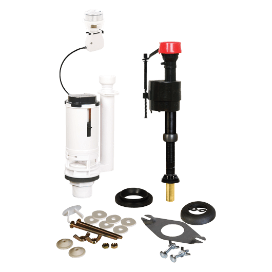 Image of Fluidmaster PROCP002 Universal Cistern Pack With Brass Shank Fill Valve, Flush Valve And Fittings
