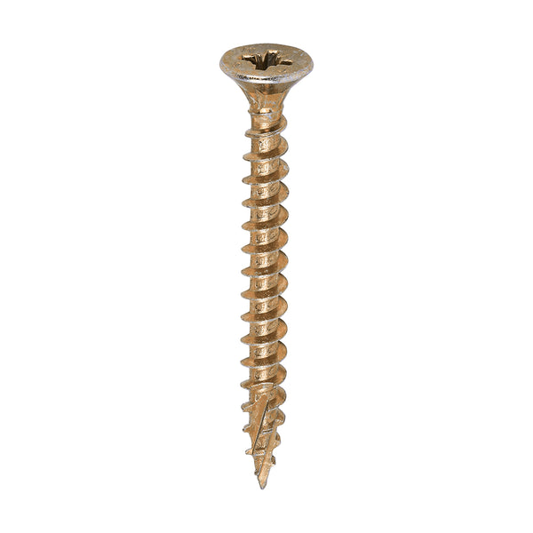 Timco C2 Strong-Fix Multi-Purpose Premium Screws - Industry Pack - PZ - Double Countersunk - Yellow 5.0 x 50 - 1000 Pieces