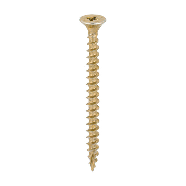 Timco C2 Strong-Fix Multi-Purpose Premium Screws - Industry Pack - PZ - Double Countersunk - Yellow 5.0 x 60 - 1000 Pieces