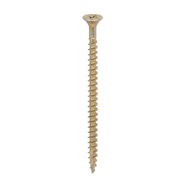 Timco C2 Strong-Fix Multi-Purpose Premium Screws - Industry Pack - PZ - Double Countersunk - Yellow 5.0 x 80 - 1000 Pieces
