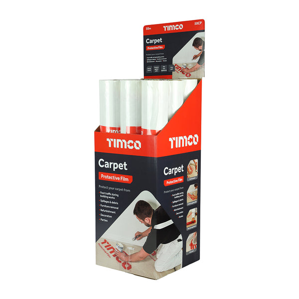 Timco Protective Film - For Carpet 50m x 0.6m