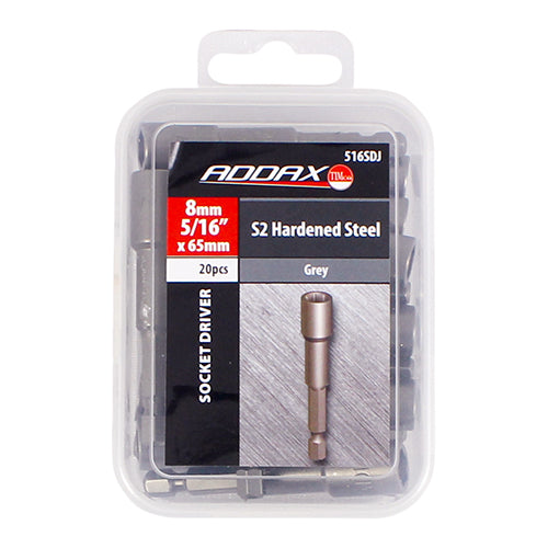 Timco Magnetic Socket Driver Bit - Hex 5/16 x 65