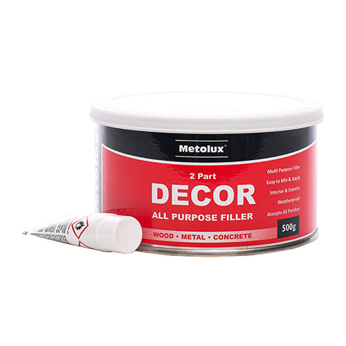 Timco Metolux 2 Part Decor All Purpose Filler - Light Grey 500g