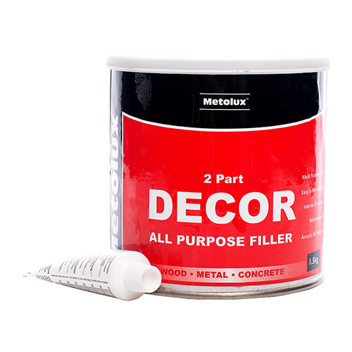 Timco Metolux 2 Part Decor All Purpose Filler - Light Grey 1.5kg