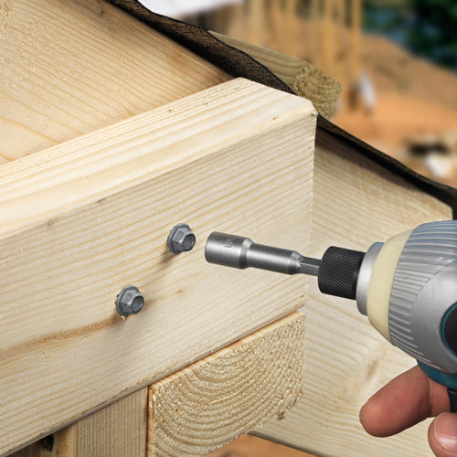 Timco Timber Frame Construction & Landscaping Screws - Hex - Exterior - Silver Organic 6.0 x 60 - 10 Pieces
